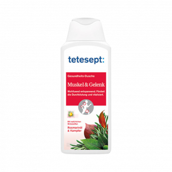 tetesept Gesundheits-Dusche Muskel & Gelenk, mit Rosmarinöl & Kampfer, 250ml